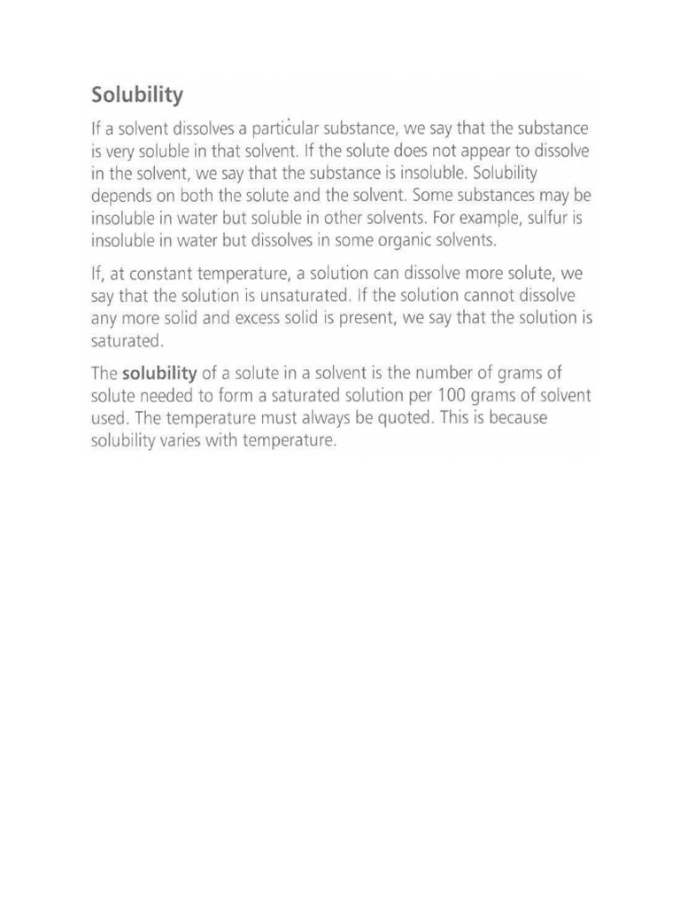 Solubility | PDF
