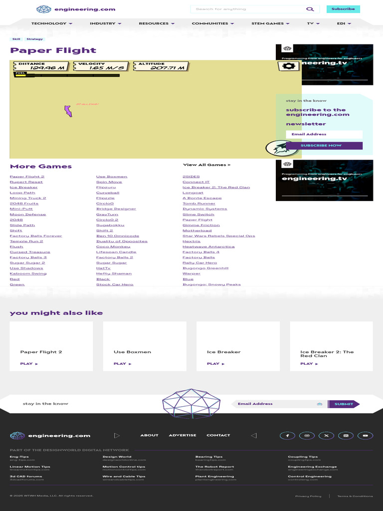 Paper Flight and Related Games | PDF