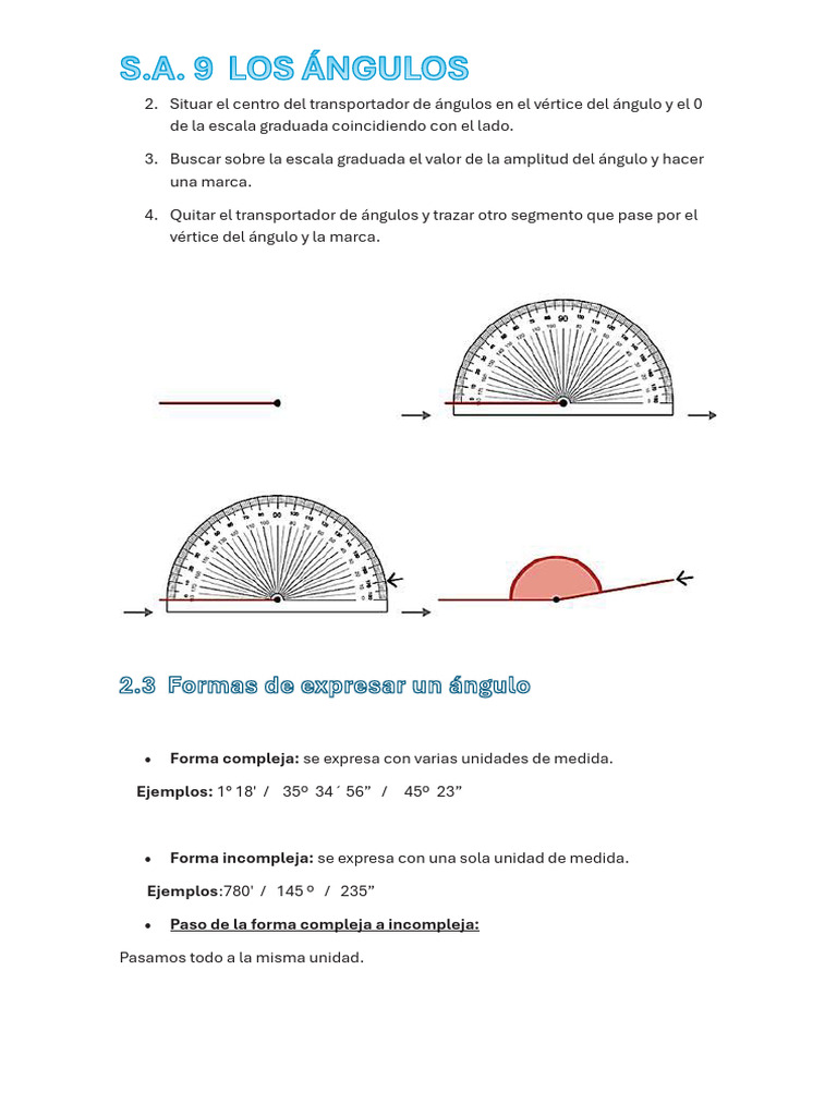 Los Ángulo Teoría - 5 | PDF