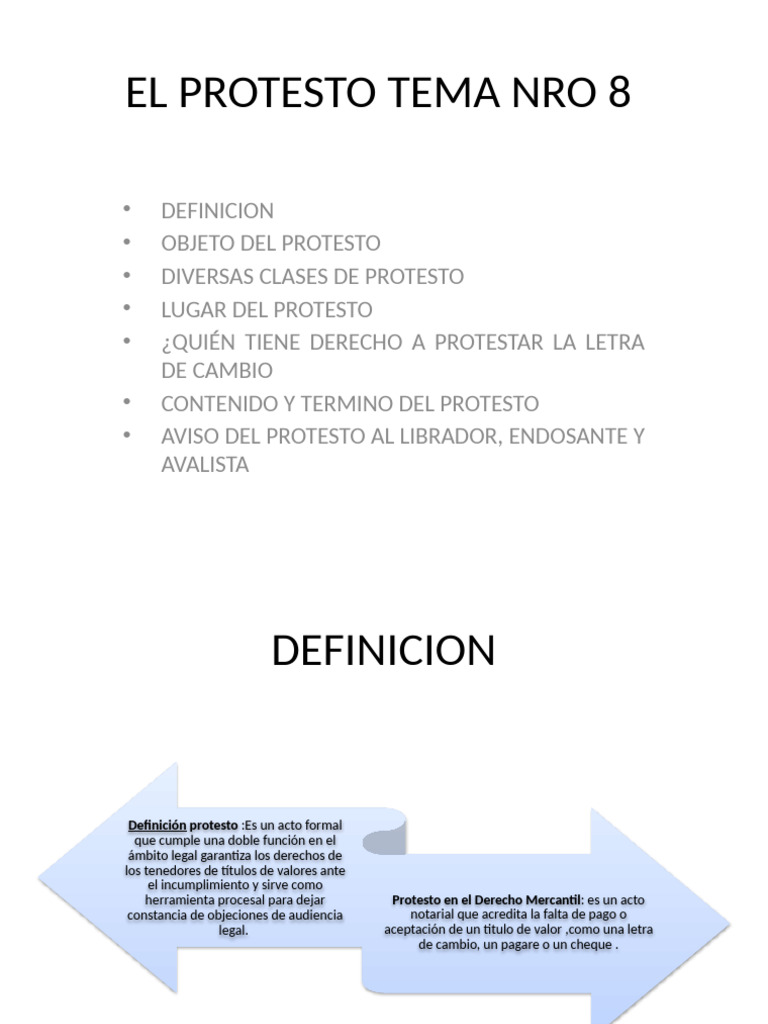 El Protesto Tema Nro 8 | PDF | Pagaré | Instrumentos que devengan intereses