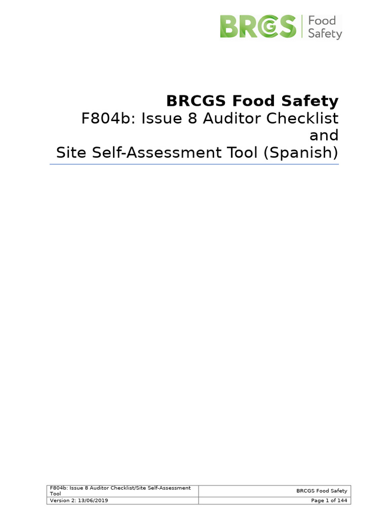 f804b Issue 8 Checklist Spanish | PDF | Análisis de Riesgo y Puntos ...