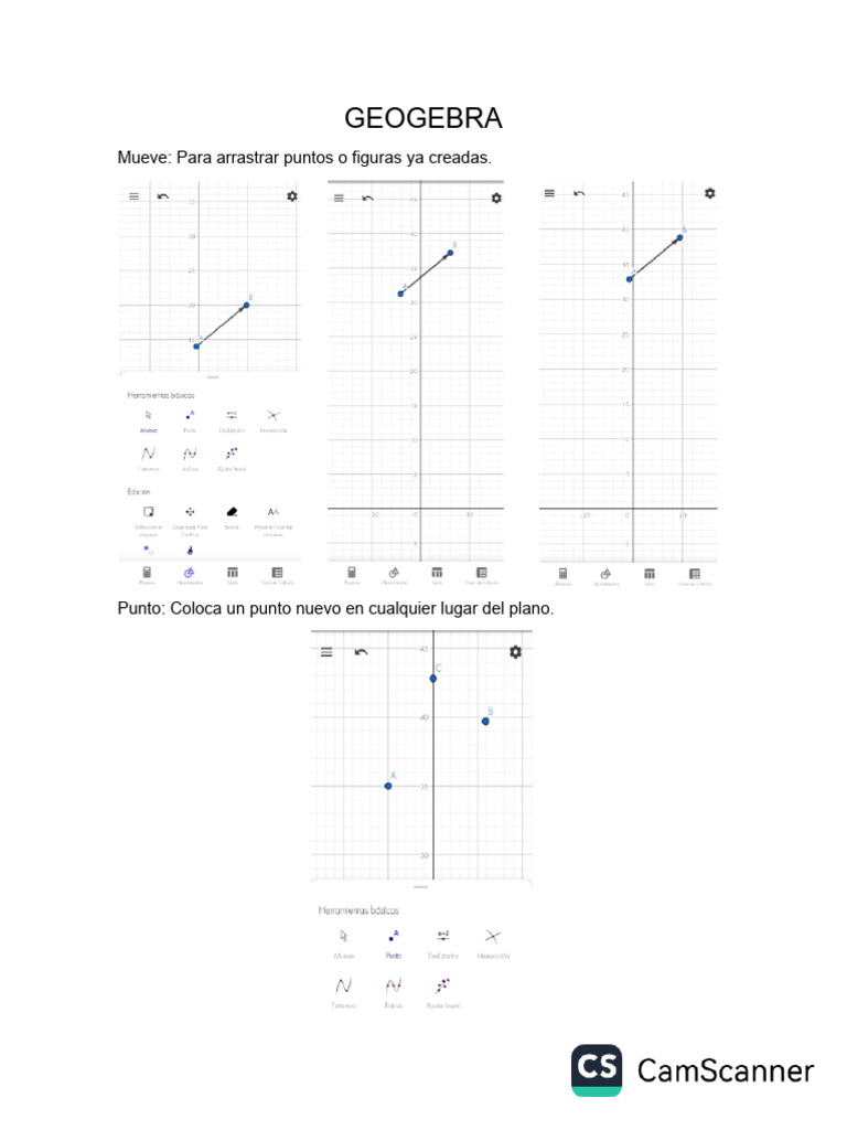 Crear curvas y figuras en GeoGebra | PDF | Curva | Línea (geometría)