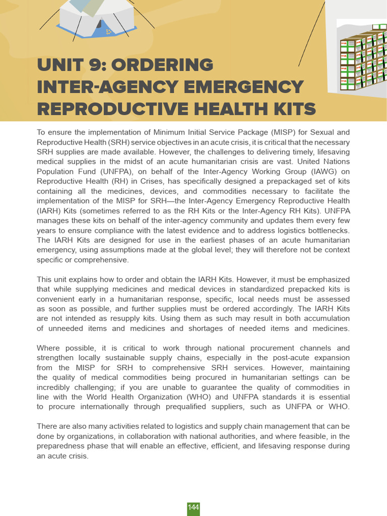Ordering Inter-Agency RH Kits | PDF | Childbirth | Logistics