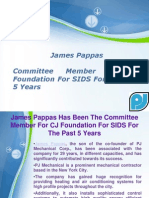 James Pappas Committee Member For CJ Foundation For SIDS For The Past 5 Years