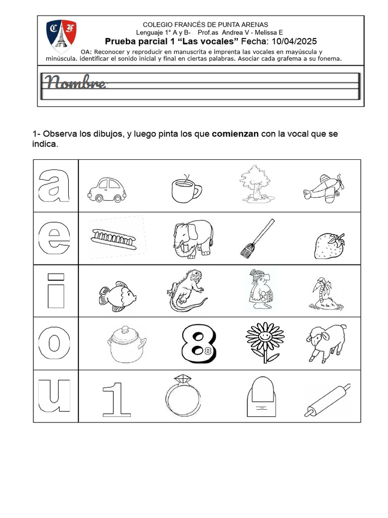 Actividades de Vocales para Niños | PDF