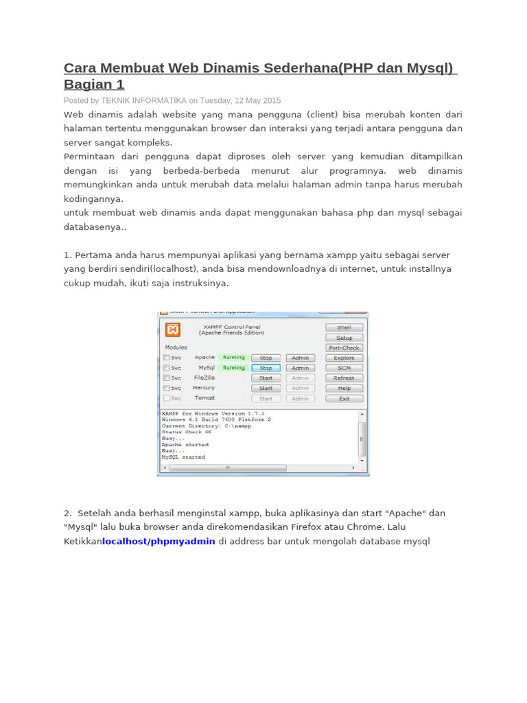 Panduan Web Dinamis PHP dan MySQL | PDF