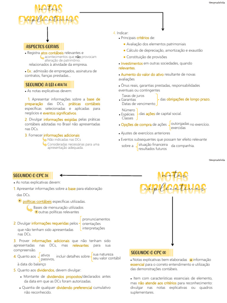 Notas Explicativas em Demonstrações Contábeis | PDF | Contabilidade ...