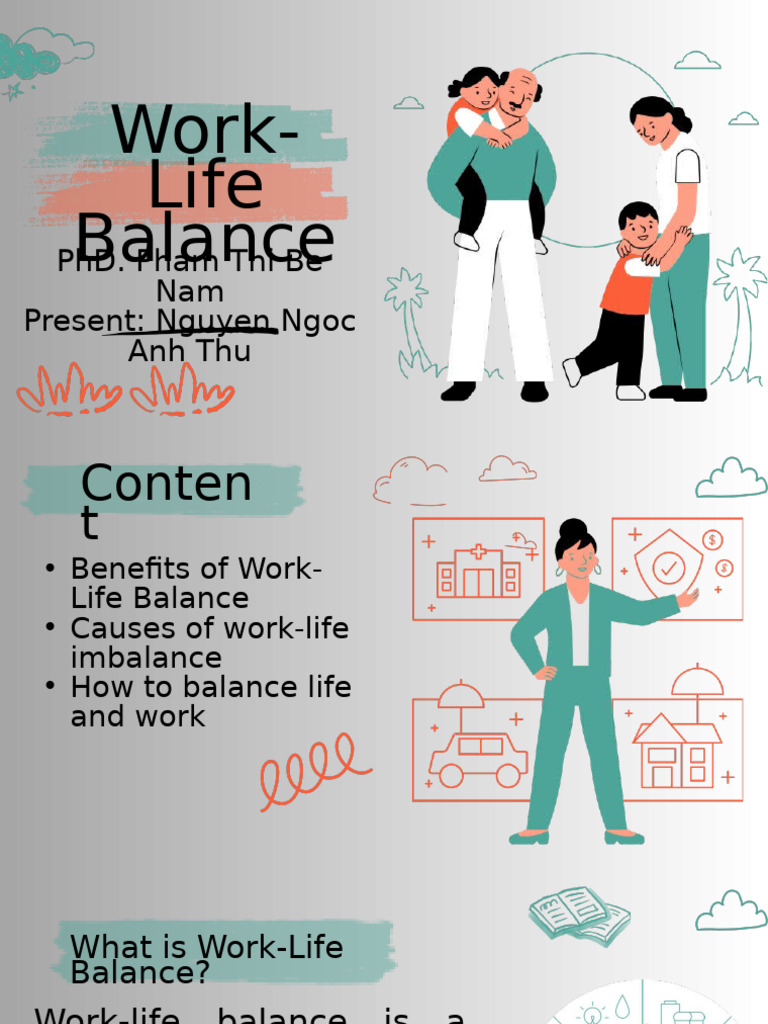 Green Orange Illustrative Work-Life Balance Presentation | PDF