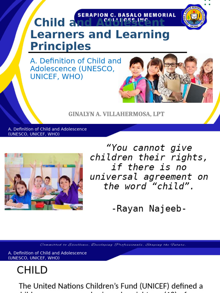 Child Rights and Learning Principles | PDF | Adolescence | Adults