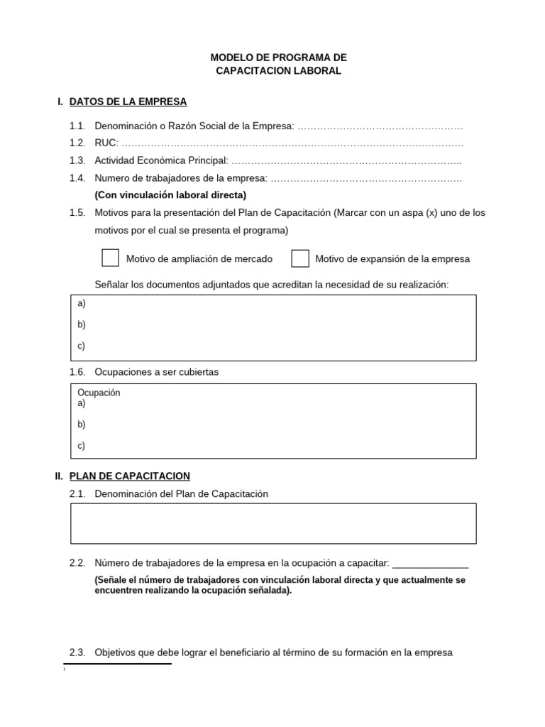 Programa de Capacitación Laboral Efectivo | PDF | Business