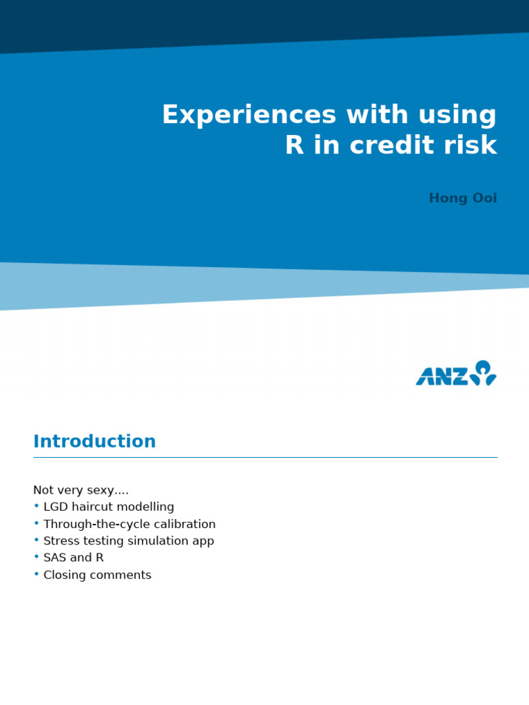 R for Credit Risk Modeling Insights | PDF | Statistical Analysis ...