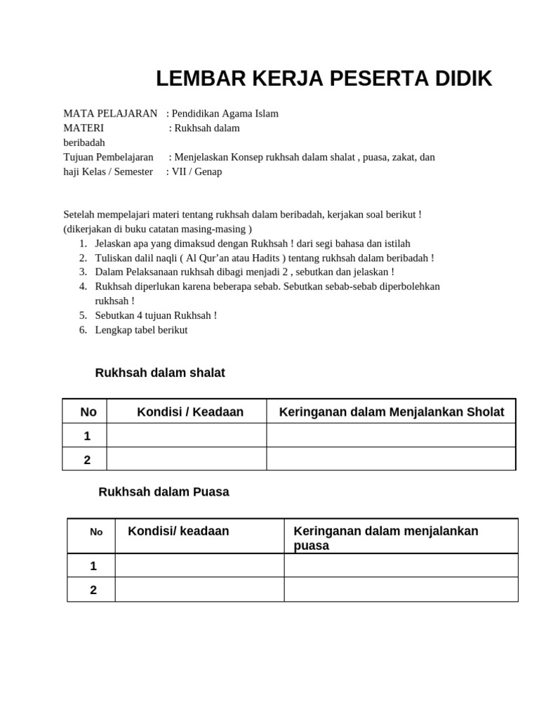 Konsep Rukhsah dalam Ibadah Islam | PDF