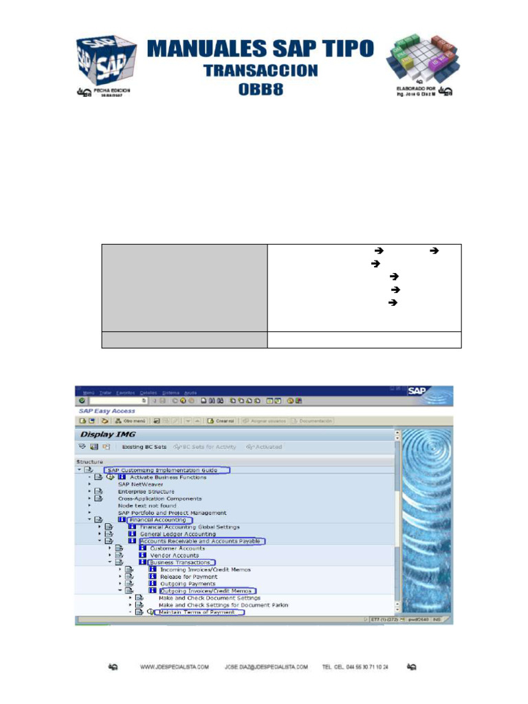 Mantener Condiciones de Pago en SAP OBB8 | PDF | Informática