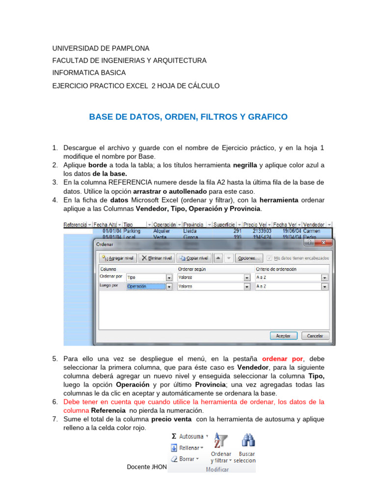 Taller #2 Excel 2020.1 | PDF | Hoja de cálculo | Microsoft Excel