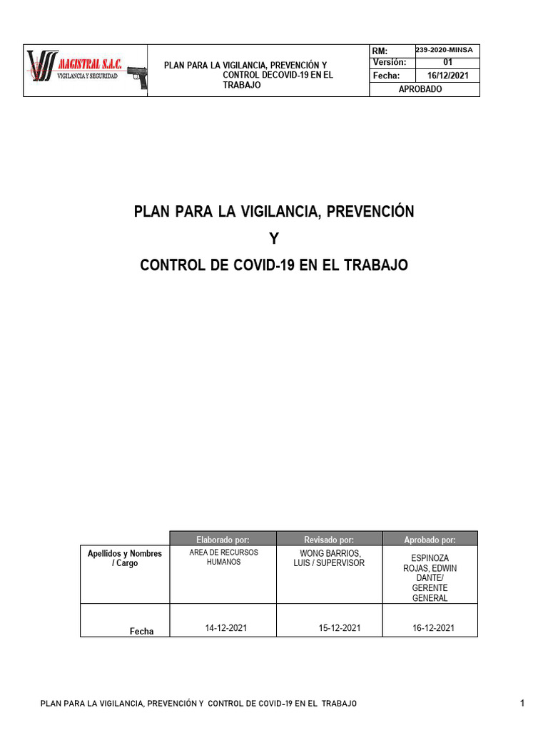 3.9 Plan y Protocolo Covd | PDF | Lavado de manos | Elisa