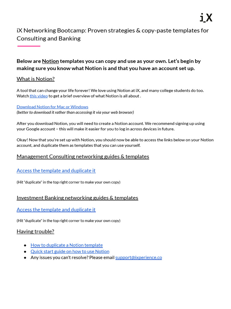 Ix Networking Bootcamp - Proven Strategies & Copy-Paste Templates For ...