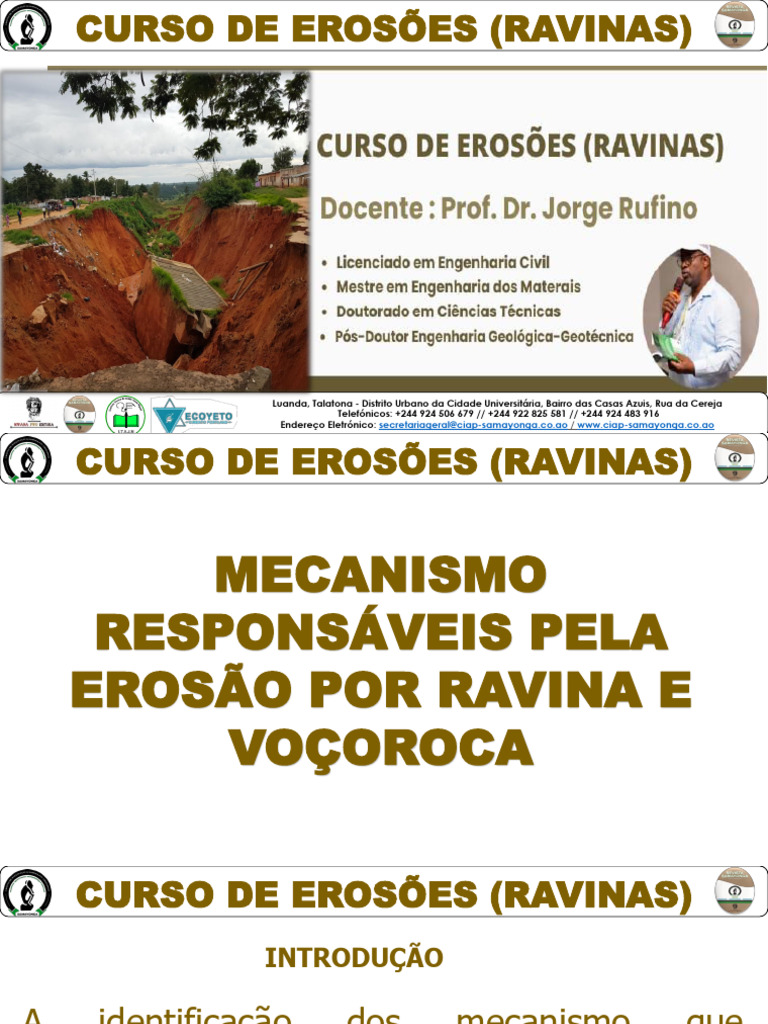 Mecanismos de Erosão por Ravinas e Voçorocas | PDF | Erosão | Intemperismo