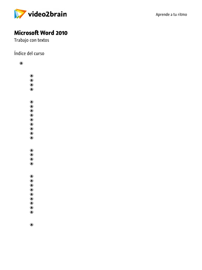 Guía Completa de Microsoft Word 2010 | PDF | Software multiplataforma ...