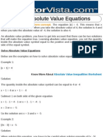 Absolute Value Equations Concept