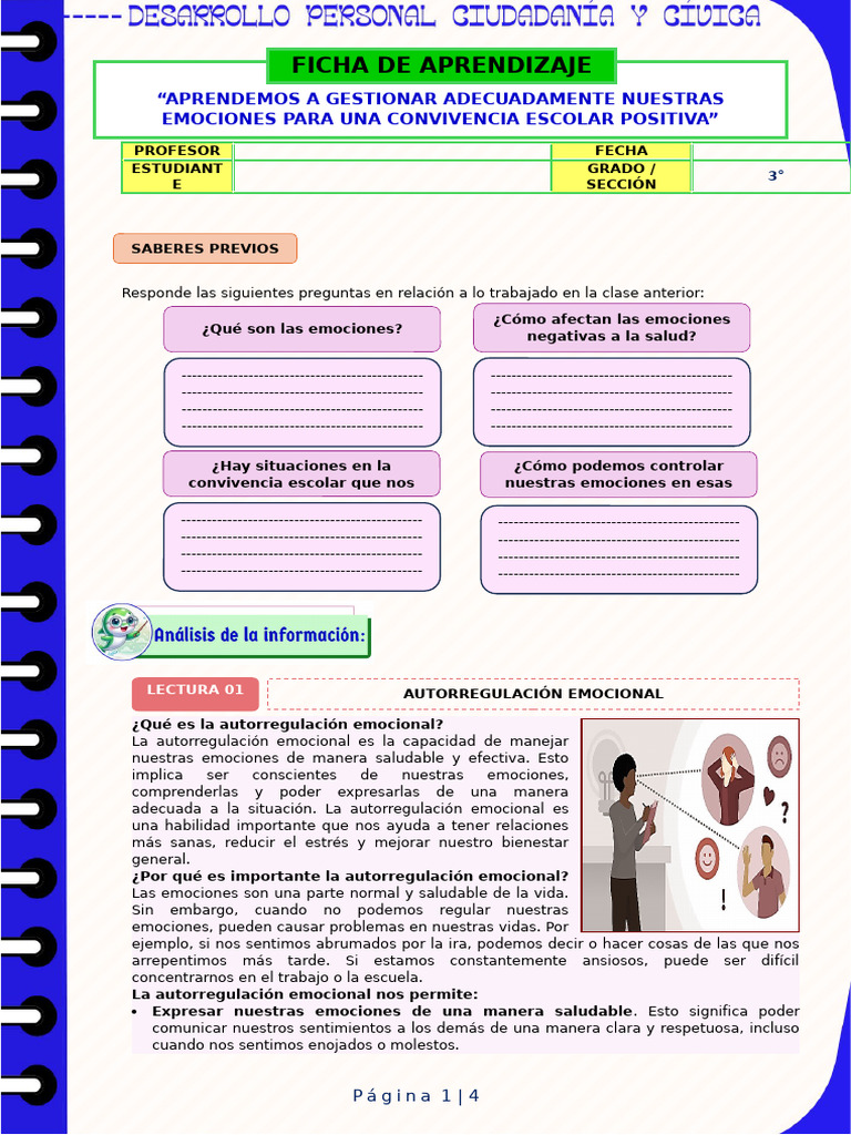 Estrategias de Autorregulación Emocional | PDF | Las emociones ...