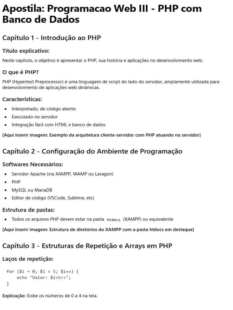 PHP e Banco de Dados: Guia Prático | PDF | Php | SQL