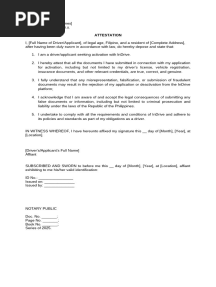 Attestation Form inDrive