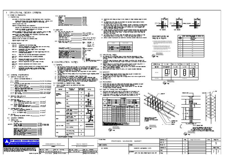 Structural Design Specifications Document | PDF