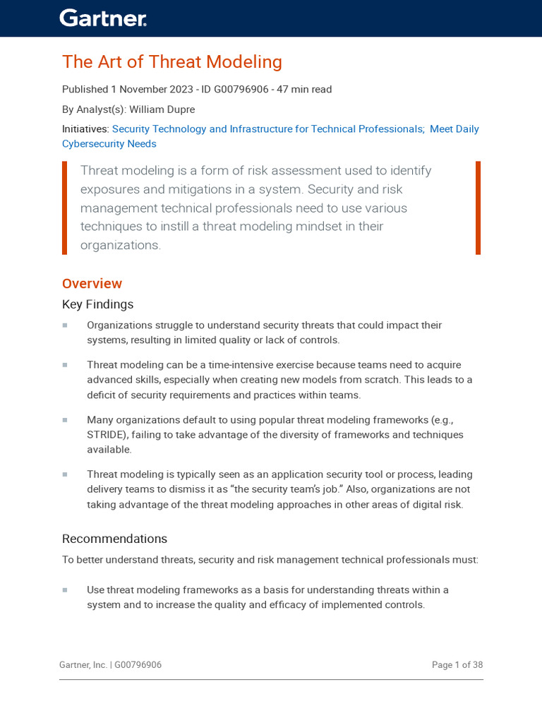 Enhancing Threat Modeling Practices | PDF | Computer Security | Security