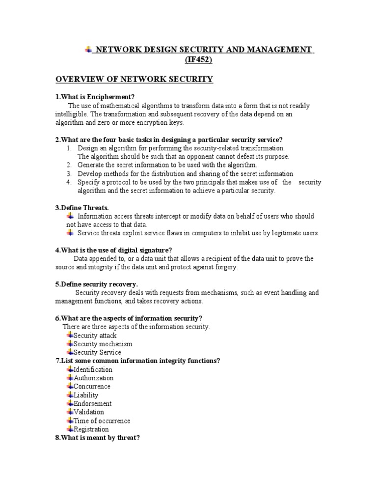 Network Security Design Overview | PDF | Cipher | Cryptanalysis