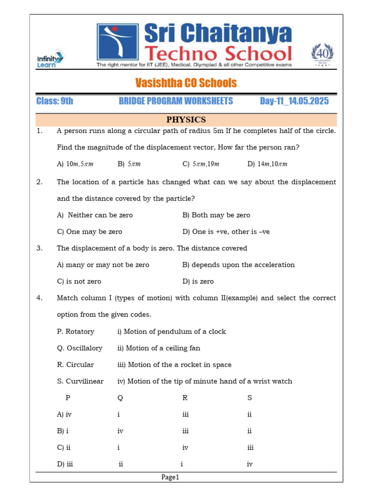 9th Grade Bridge Program Worksheets | PDF | Covalent Bond | Speed