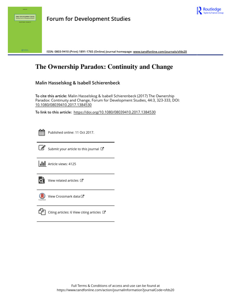 Ownership in Development Cooperation | PDF | Development Assistance ...