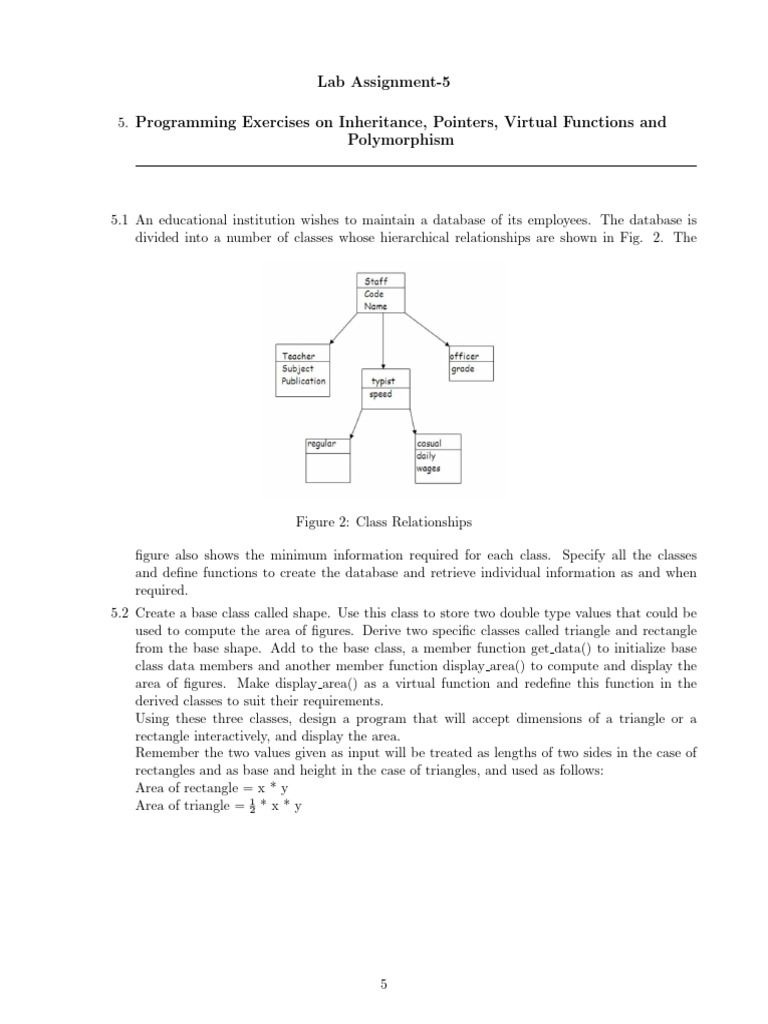 OOP - Lab Assignment 5 | PDF