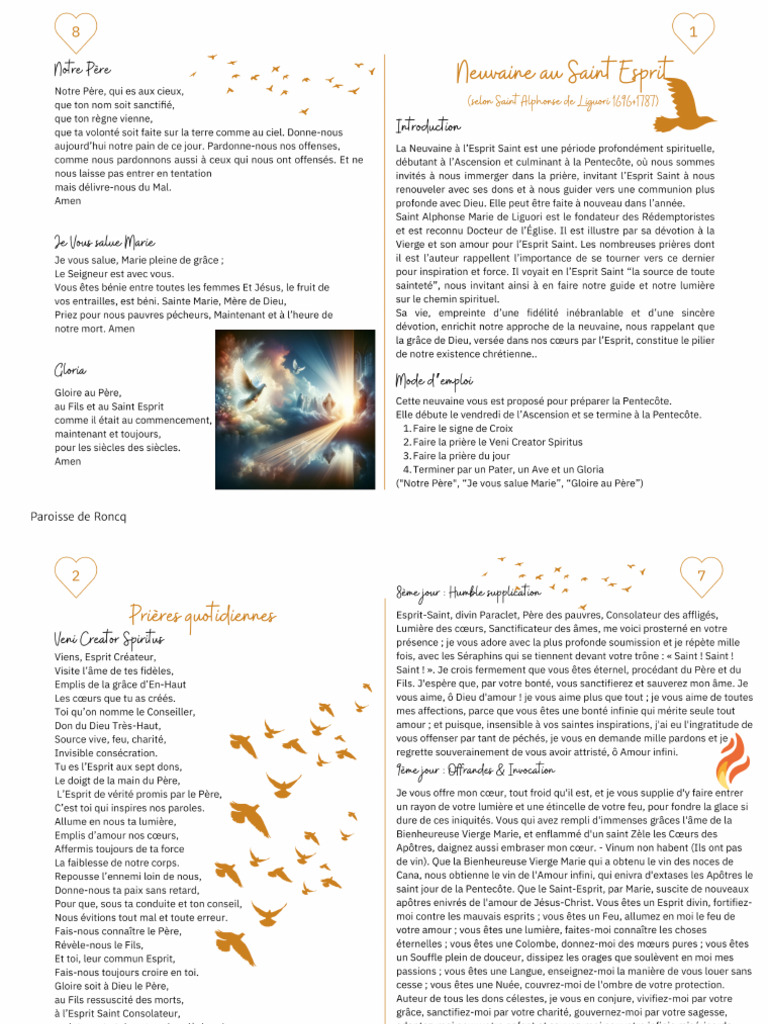 Livret de Neuvaine Au ST Esprit | PDF