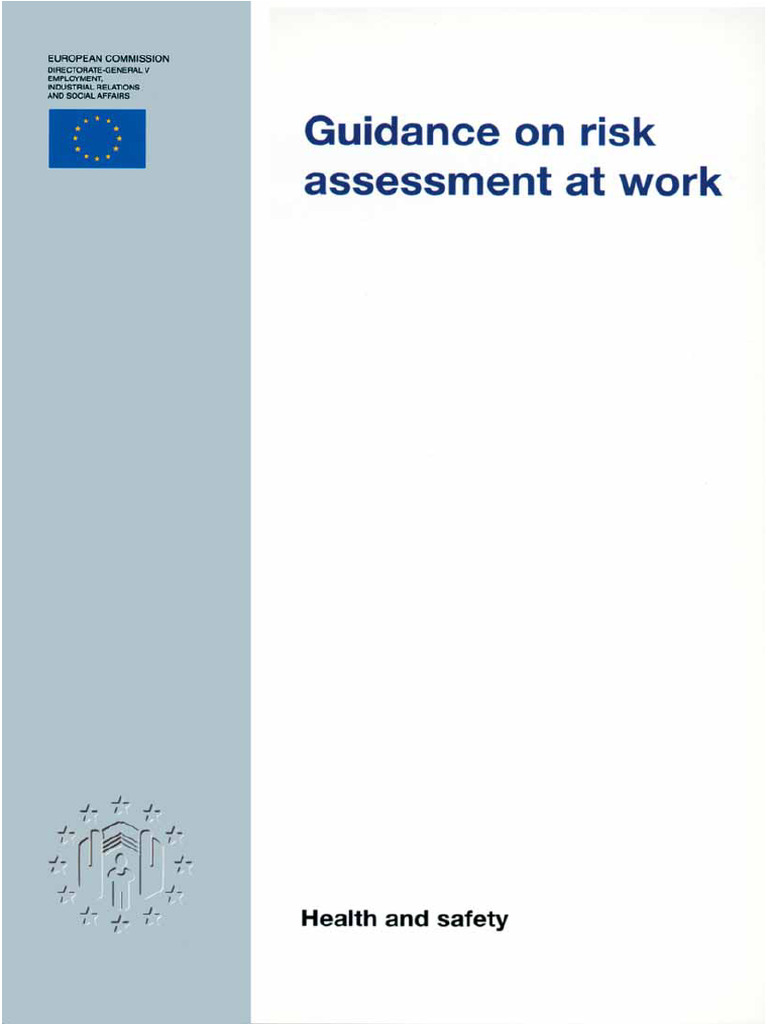 European Commission Guidance On Risk Assessment at Work (64 Pages, 1998 ...