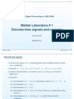 Matlab Laboratory # 1 Discrete-Time Signals and Systems: Digital Signal Processing A.Y. 2007-2008