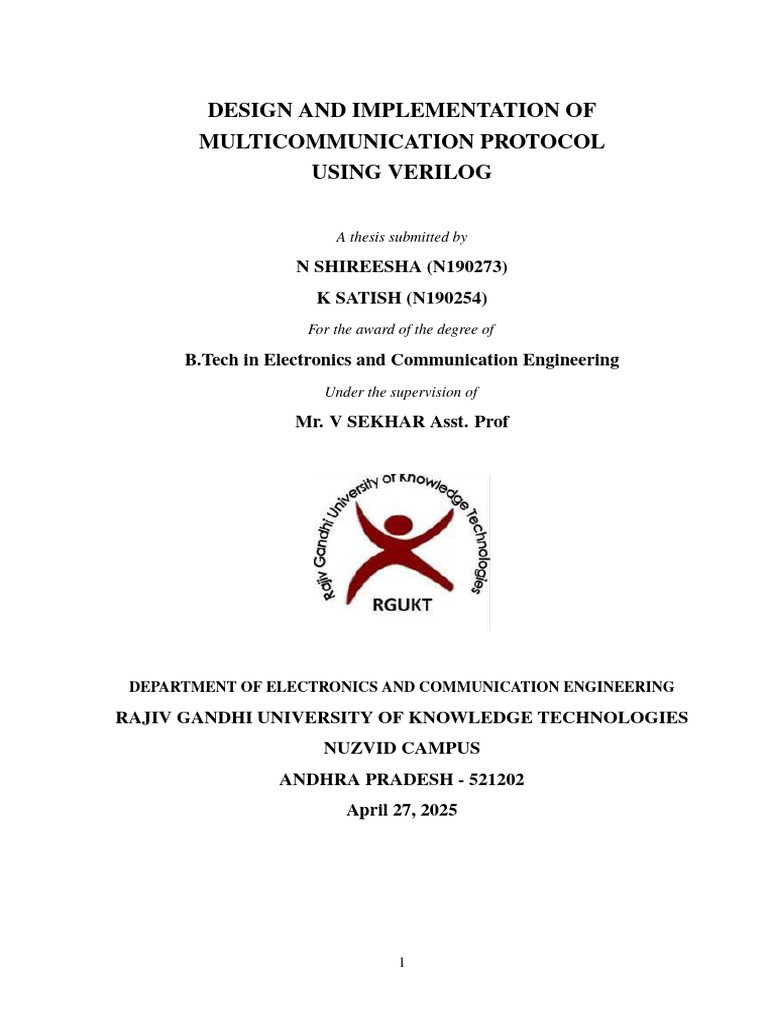 Verilog Multi-Communication Protocol Design | PDF | Hardware ...