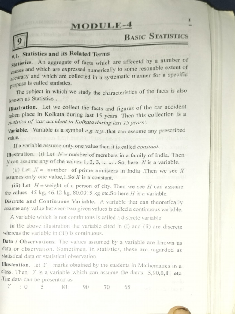 Statistics 1.basic Statistics | PDF