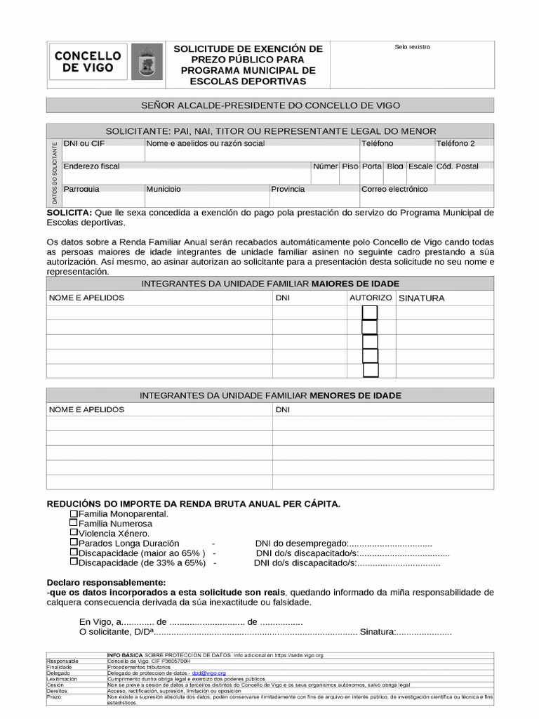 Solicitude Exencion | PDF