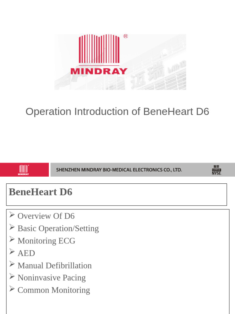 BeneHeart D6 Operation Guide | PDF | Artificial Cardiac Pacemaker ...