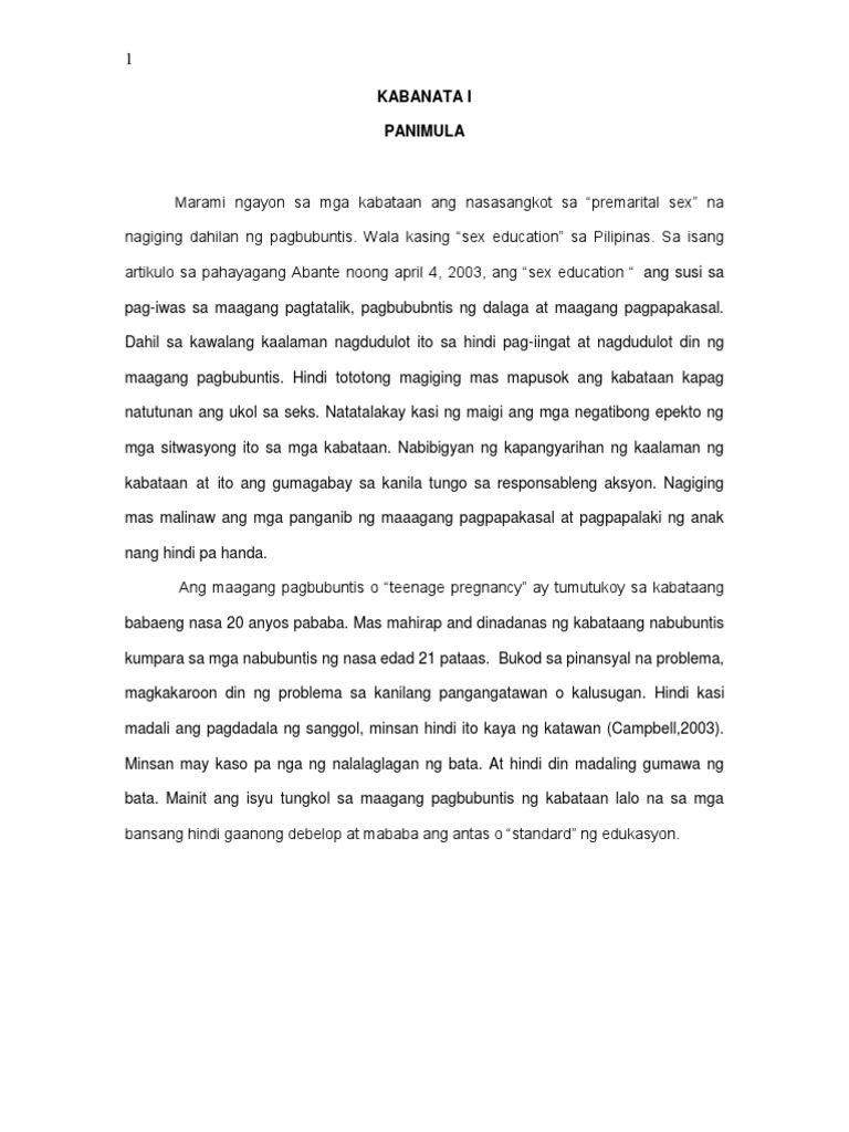 Maagang pagbubuntis thesis sa filipino 03 image