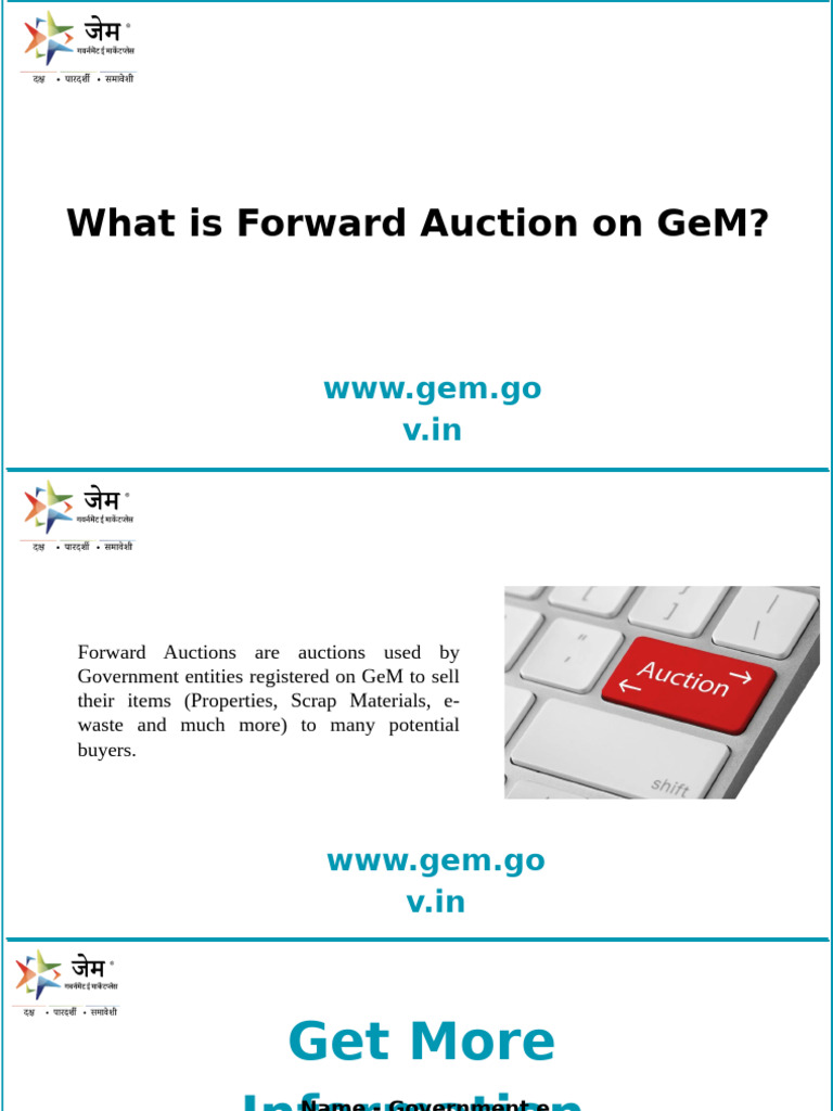 Understanding Forward Auctions on GeM | PDF