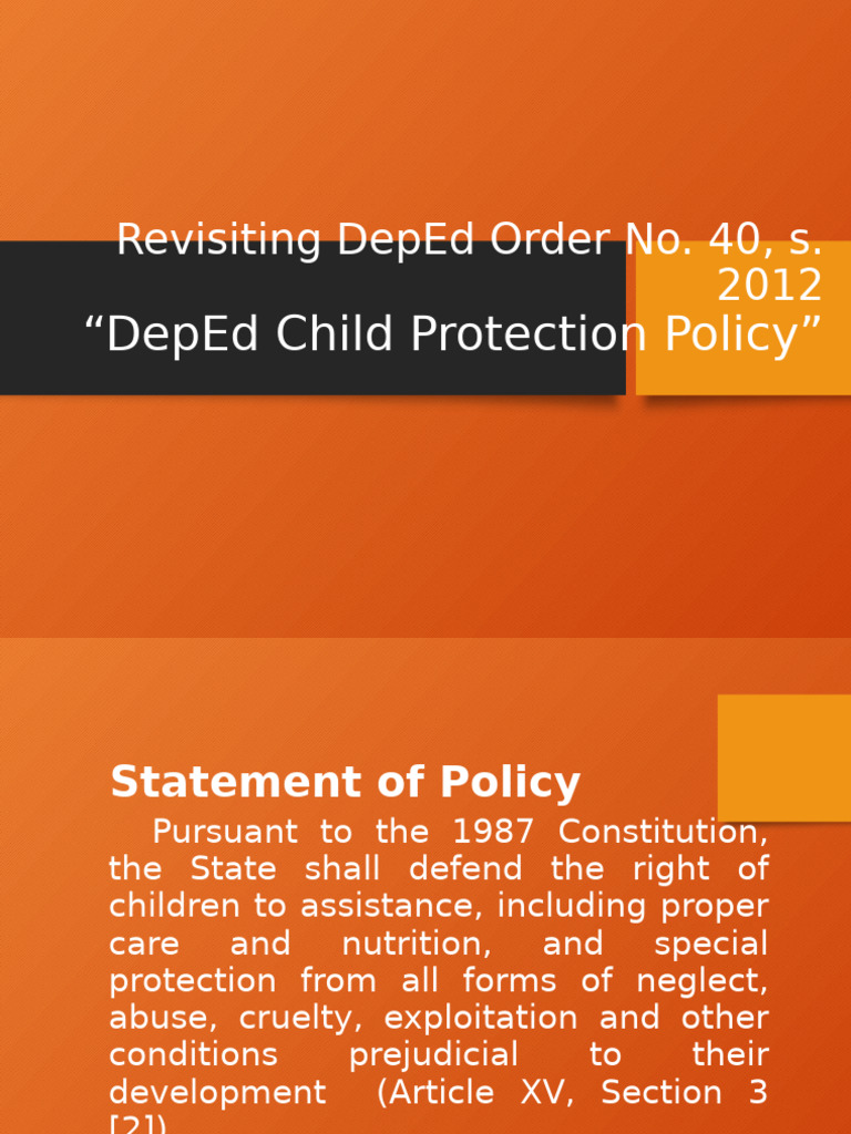Revisiting DepEd Order No. 40, s. 2012 | PDF | Child Abuse | Violence