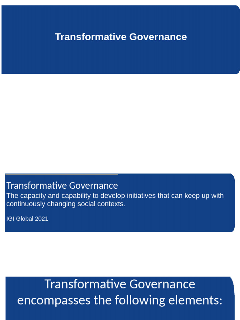 Understanding Transformative Governance | PDF | Governance | Sustainability