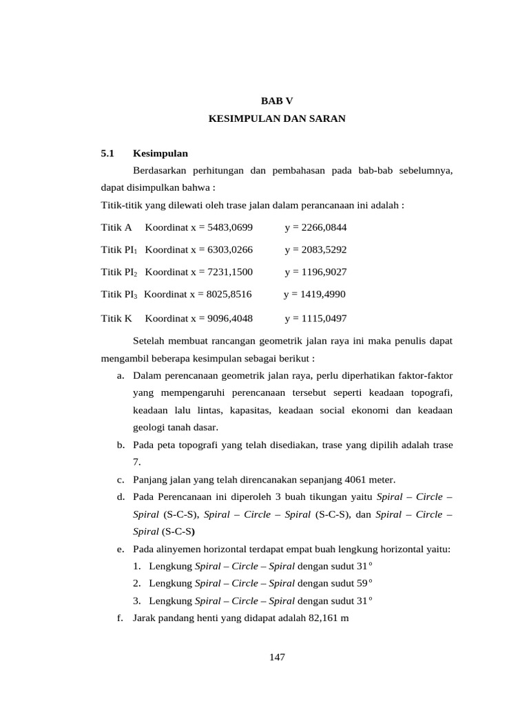 Rencana Geometrik Jalan Raya 4061 m | PDF