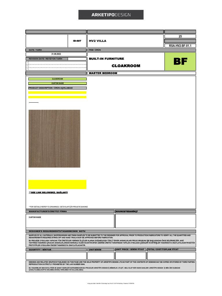 Rsa Id HV2 Spec | PDF | Furniture | Interior Design