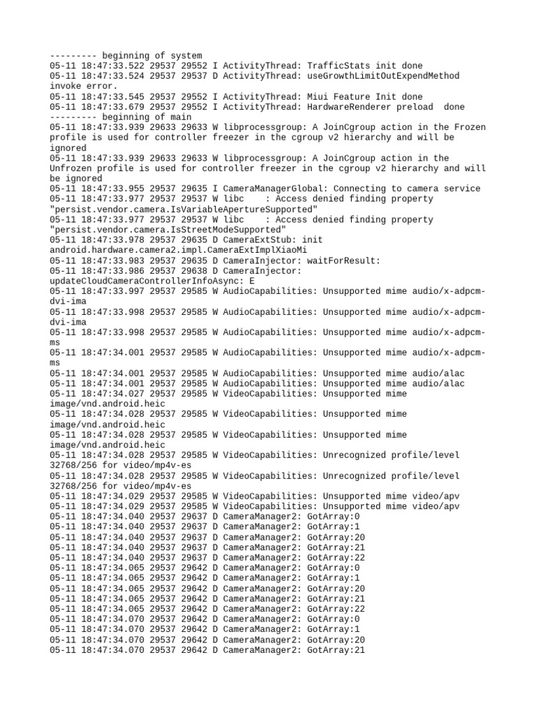 Log Cat 1746969453875 | PDF | Computer Science | Software