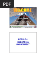 Module 4 - Marketing Management - Mba Crash Course