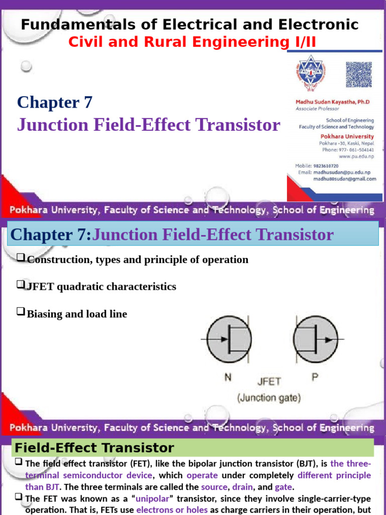 Chapter 7 Junction Field - EffectTransistor | PDF | Field Effect ...