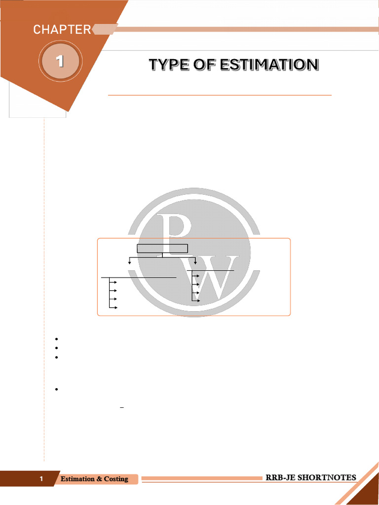67aed5a56b8ee83ba77e3811 ## Short Notes Estimation & Costing | PDF ...