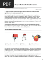 Tamper vs Supervisory Switches Explained | PDF | Fire Sprinkler System ...